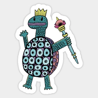 King Turtle Sticker